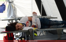 Warten auf den Transport ins Krankenhaus