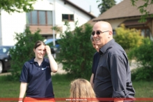 Der Kreisbereitschaftsleiter sichtlich zufrieden mit der Leistung der Einsatzeinheit